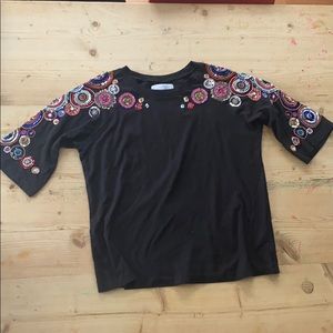 Boutique sequin shoulder top